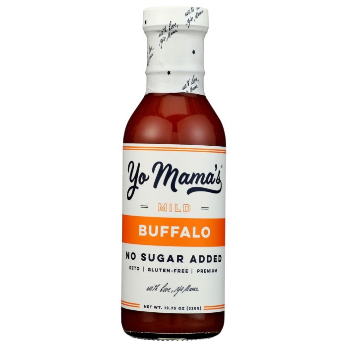 YO MAMAS FOODS: No Sugar Mild Buffalo Sauce, 13.75 oz