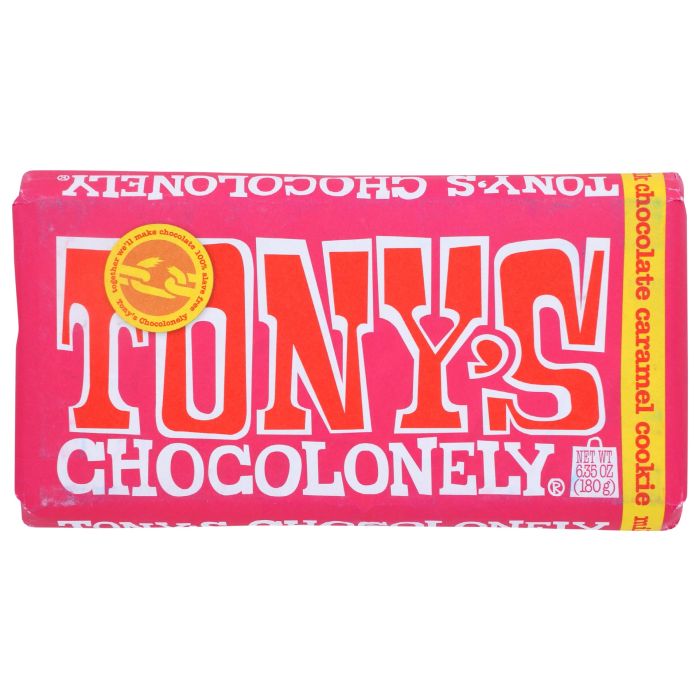 TONYS CHOCOLONELY: Milk Chocolate Caramel Cookie Bar,  6.35 oz