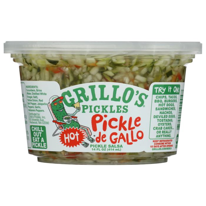 GRILLO'S PICKLES: Hot Pickle De Gallo Salsa, 14 fo