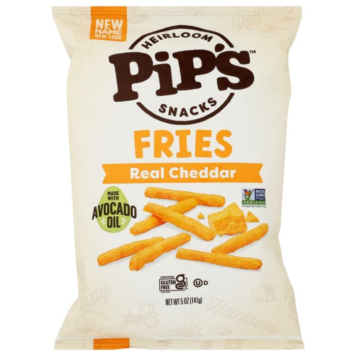 PIPS: Cheddar Fries Snacks, 5 oz