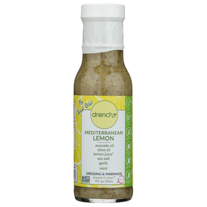 DRENCH: Mediterranean Lemon Dressing And Marinade, 8 fo