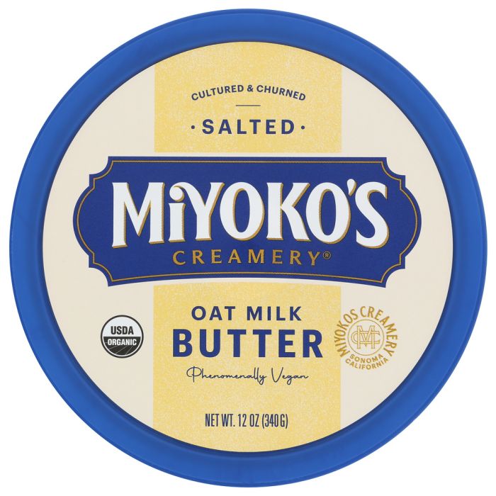 MIYOKOS CREAMERY: Butter Oatmlk Cltrd Vegan, 12 oz