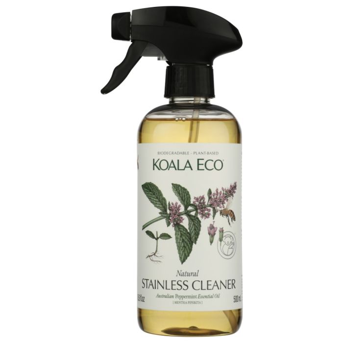 KOALA ECO: Peppermint Essential Oil Stainless Cleaner, 16.9 fo