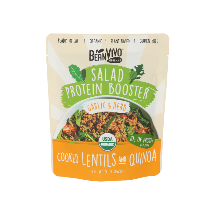 BEANVIVO: Organic Salad Protein Booster Garlic And Herb, 5 oz