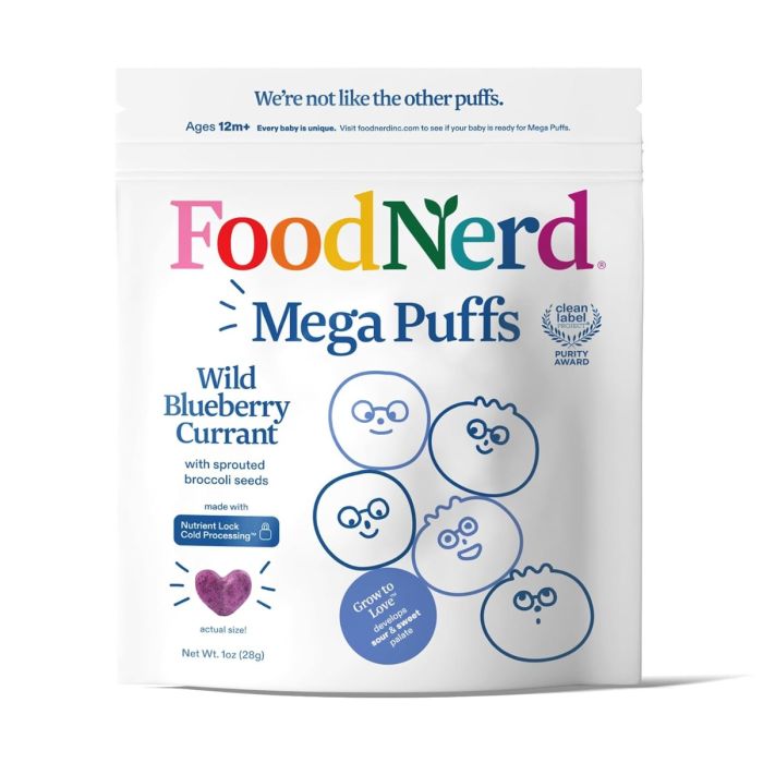 FOODNERD: Mega Puffs Wild Blueberry Currant, 1 oz