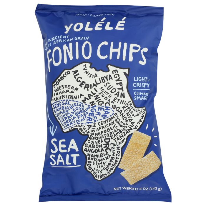 YOLELE: Sea Salt Fonio Chips, 5 oz