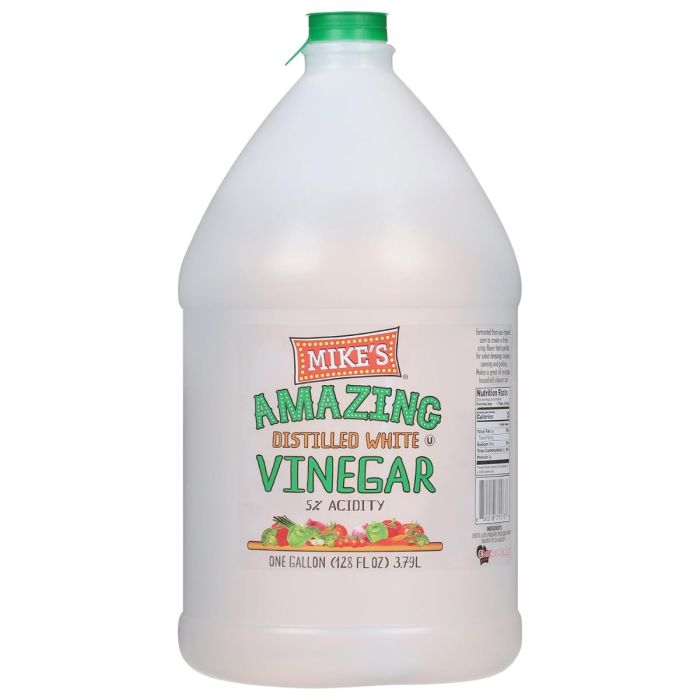 MIKE'S AMAZING: Distilled White Vinegar 5 Percent Acidity, 1 ga