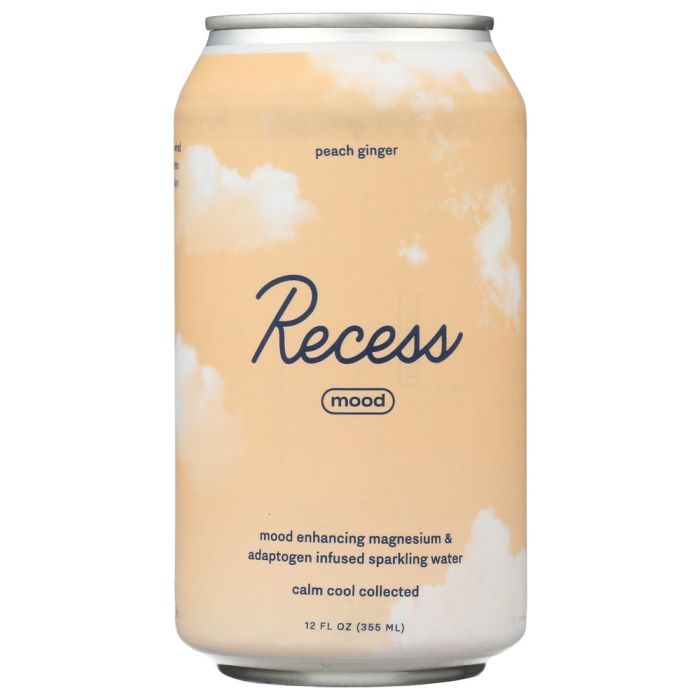 RECESS: Water Sprk Peach Ginger, 12 fo