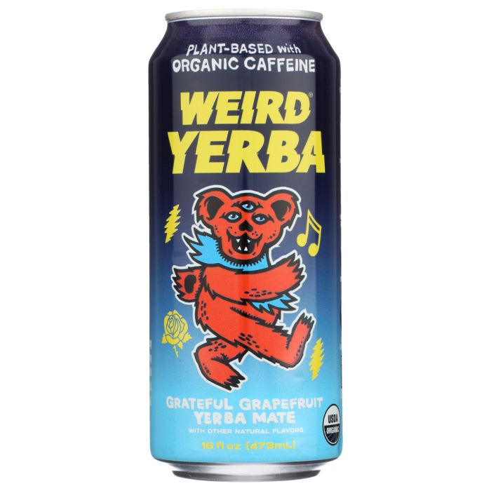 DRINK WEIRD: Organic Grateful Grapefruit Yerba Mate, 16 fo