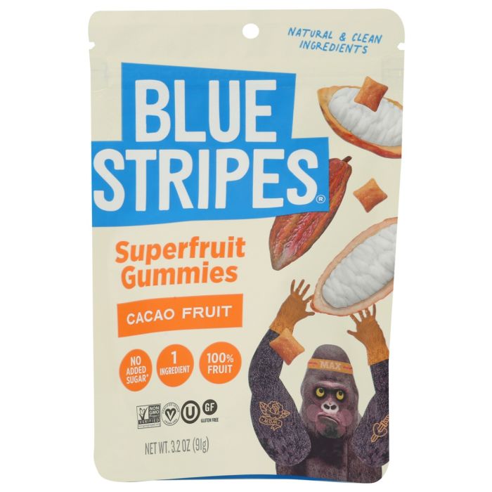BLUE STRIPES: Cacao Superfruit Gummies, 3.2 oz