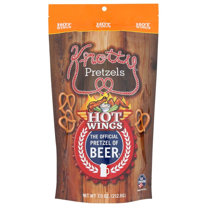 KNOTTY PRETZELS: Hot Wings Pretzels, 8 oz
