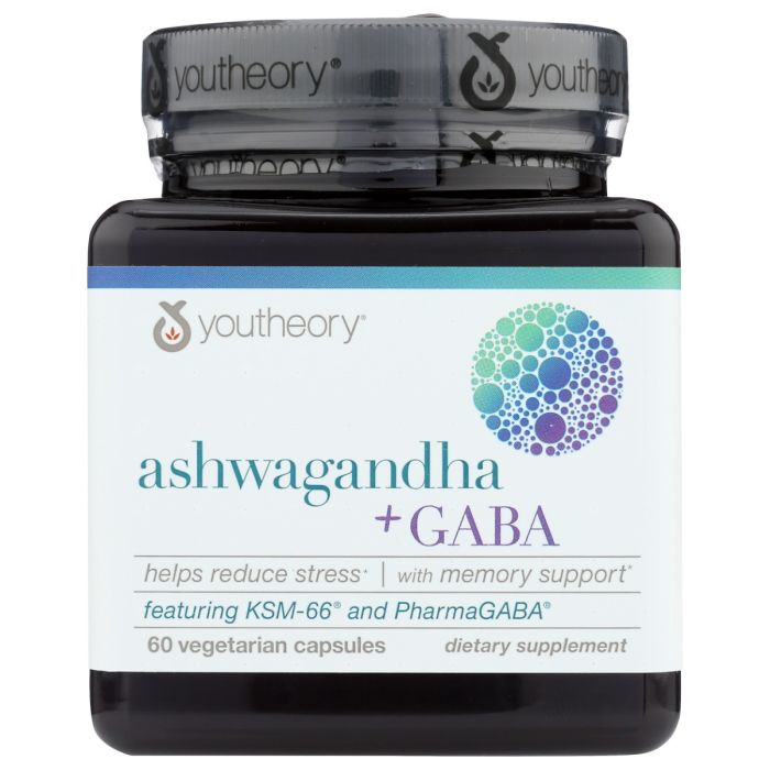 YOUTHEORY: Ashwagandha Plus Gaba, 60 vc