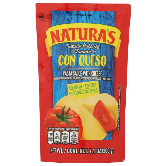 NATURAS: Pasta Sauce with Cheese, 7.1 oz
