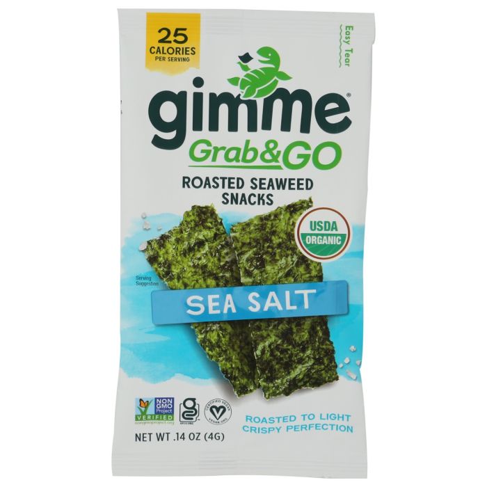 GIMME: Sea Salt Seaweed Snack, 0.14 oz