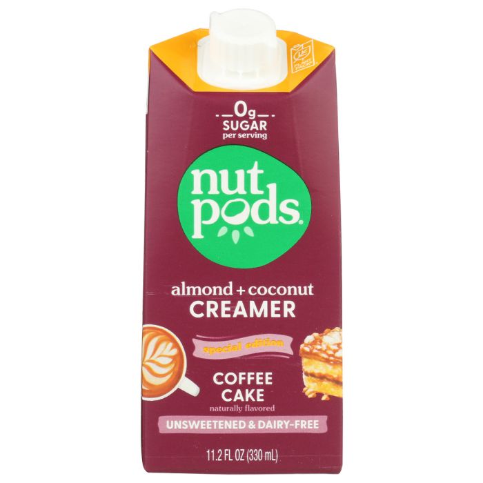 NUTPODS: Creamer Unsweetened Coffee Cake, 11.2 fo