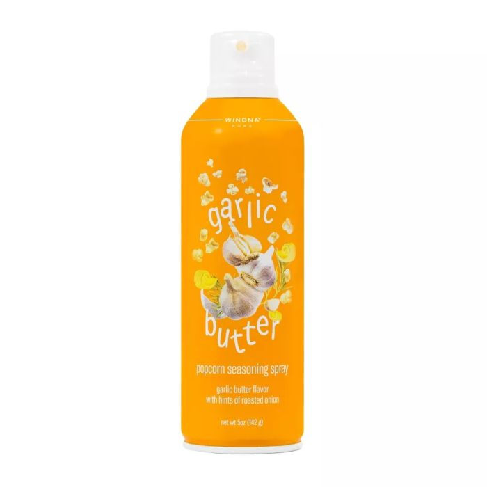 WINONA PURE: Garlic Butter Popcorn Seasoning Spray, 5 oz