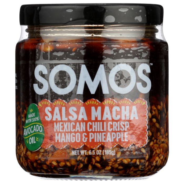 SOMOS: Salsa Macha Mexican Chili Crisp with Mango & Pineapple, 6.5 oz