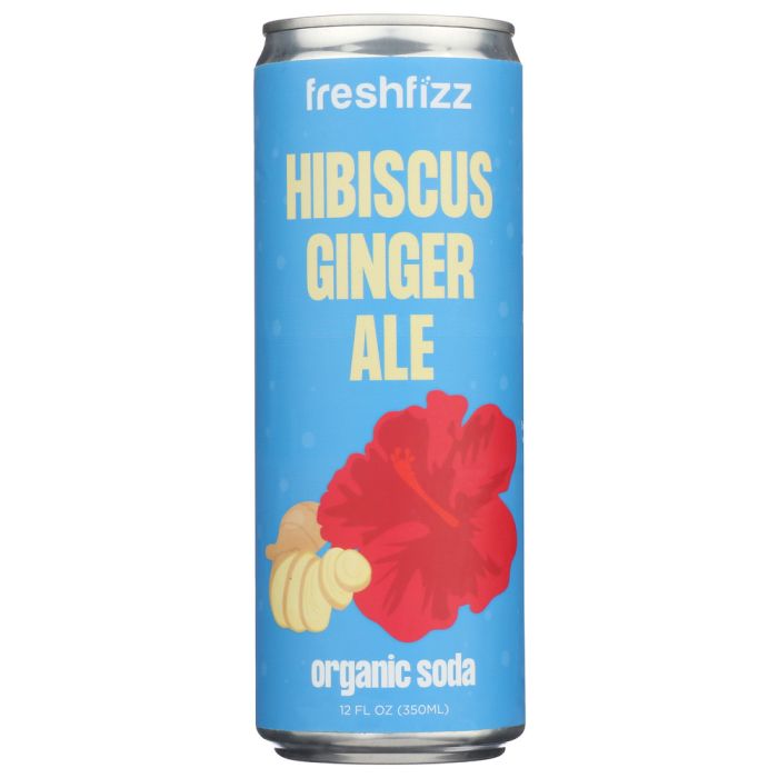 FRESH FIZZ: Hibiscus Ginger Ale, 12 fo