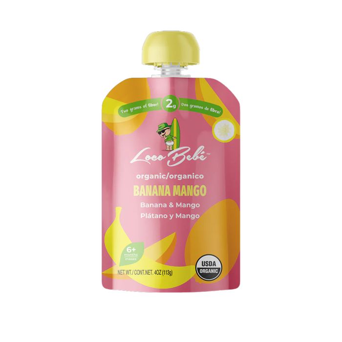 LOCO BEBE: Organic Banana Mango Baby Food, 4 oz
