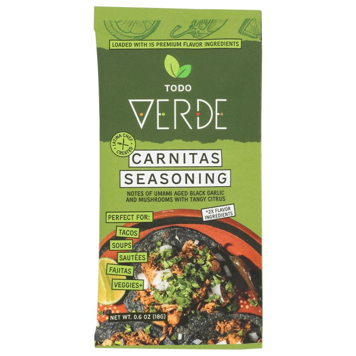 TODO VERDE: Carnitas Seasoning, 0.6 oz