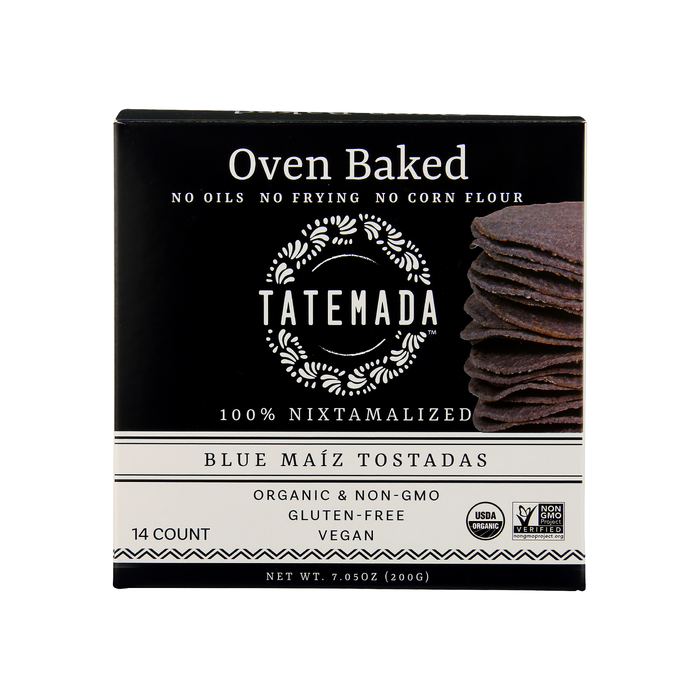 TATEMADA: Oven Baked Blue Maiz Tostados, 7.05 oz