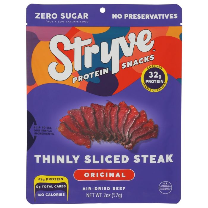 STRYVE PROTEIN SNACKS: Original Sliced Steak, 2 oz