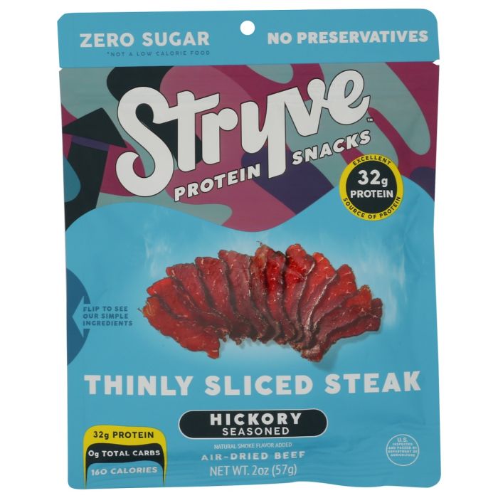 STRYVE PROTEIN SNACKS: Hickory Sliced Steak, 2 oz