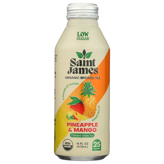 SAINT JAMES BRANDS LLC: Pineapple and Mango Green Tea, 16 fo