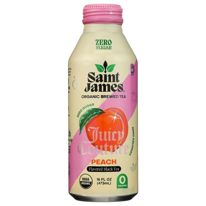 SAINT JAMES BRANDS LLC: Juicy Couture Peach Organic Black Tea, 16 fo