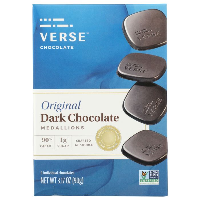 VERSE: Original 90% Dark Chocolate Squares, 3.17 oz