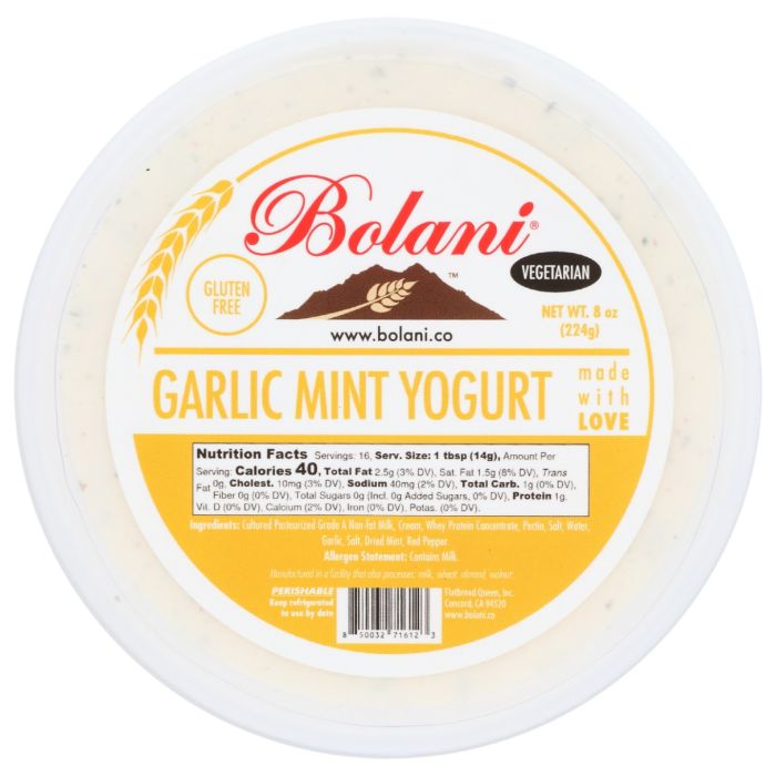BOLANI: Garlic Mint Yogurt, 8 fo