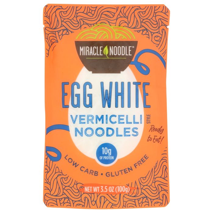 MIRACLE NOODLE: Egg White Vermicelli Style Noodles, 3.5 oz