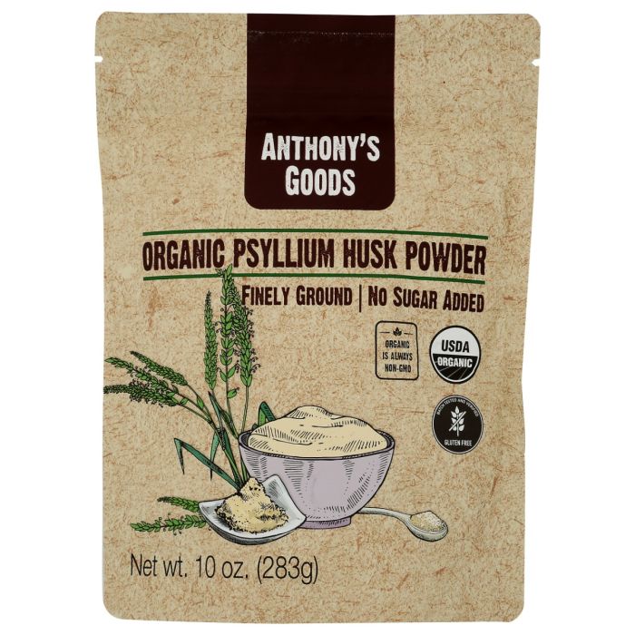 ANTHONY'S GOODS: Organic Psyllium Husk Powder, 10 oz