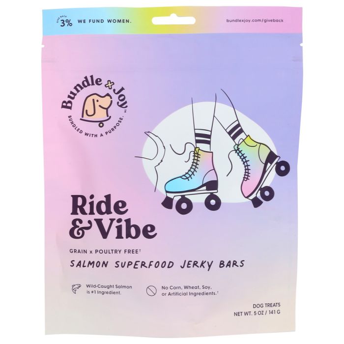 BUNDLE X JOY: Ride and Vibe Salmon Jerky Superfood Bars, 5 oz