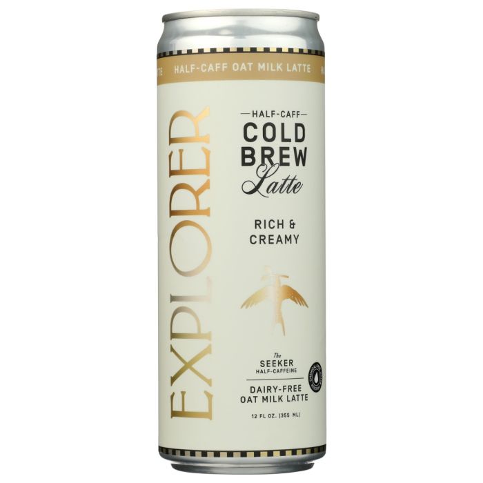 EXPLORER COLD BREW: Half-Caff Oat Milk Coffee Latte, 12 fo