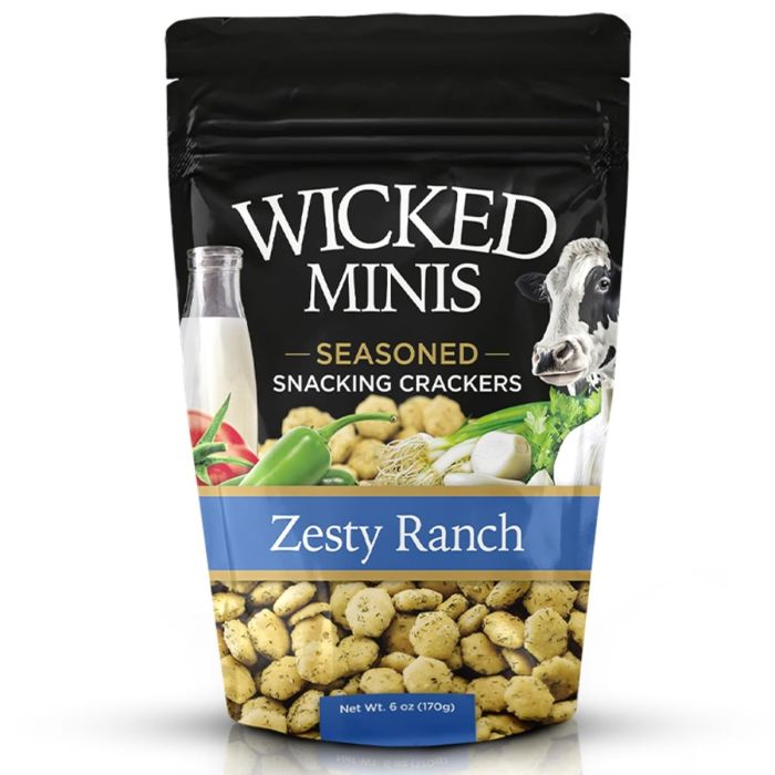WICKED MIX: Wicked Minis Crackers Zesty Ranch, 6 oz