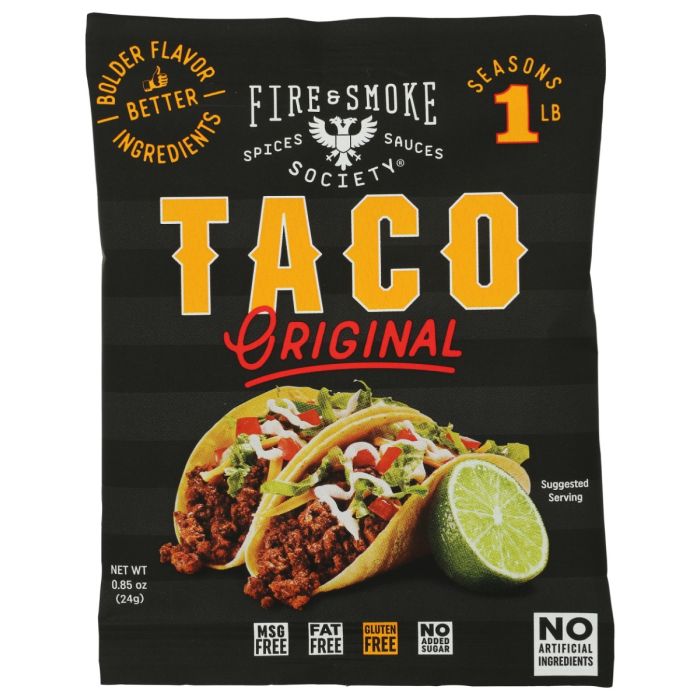 FIRE AND SMOKE: Taco Seasoning, 0.08 oz