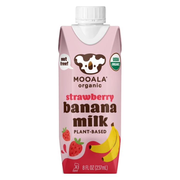 MOOALA: Organic Strawberry Bananamilk, 8.01 fo