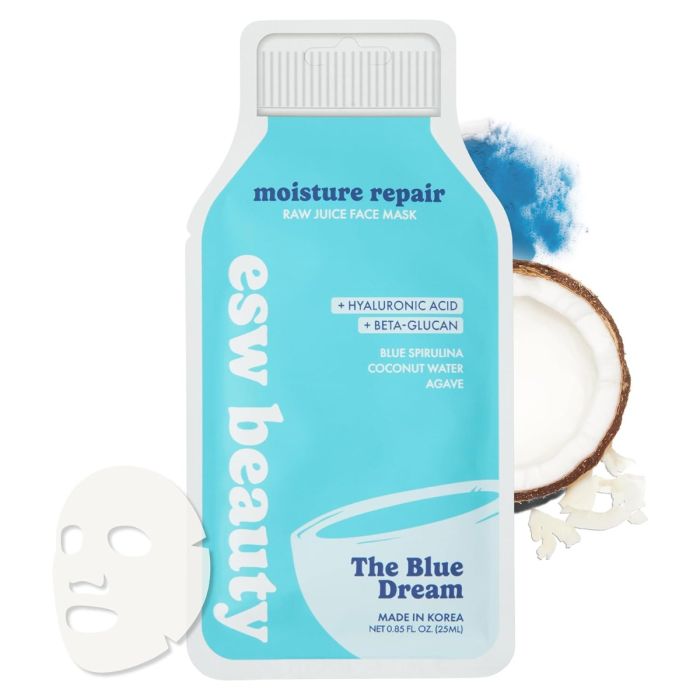 ESW BEAUTY: The Blue Dream Moisture Repair Raw Juice Mask, .85 fo