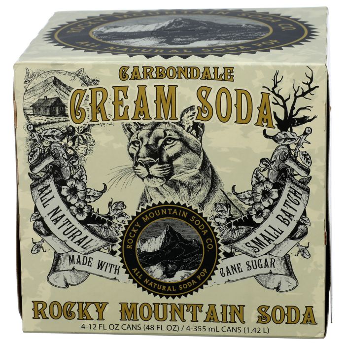 ROCKY MOUNTAIN SODA: Carbondale Cream Soda 4Pack, 48 fo