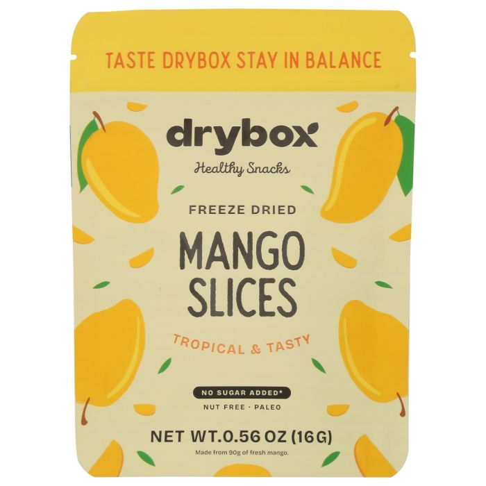 DRYBOX: Freeze Dried Mango Slices, 0.56 oz