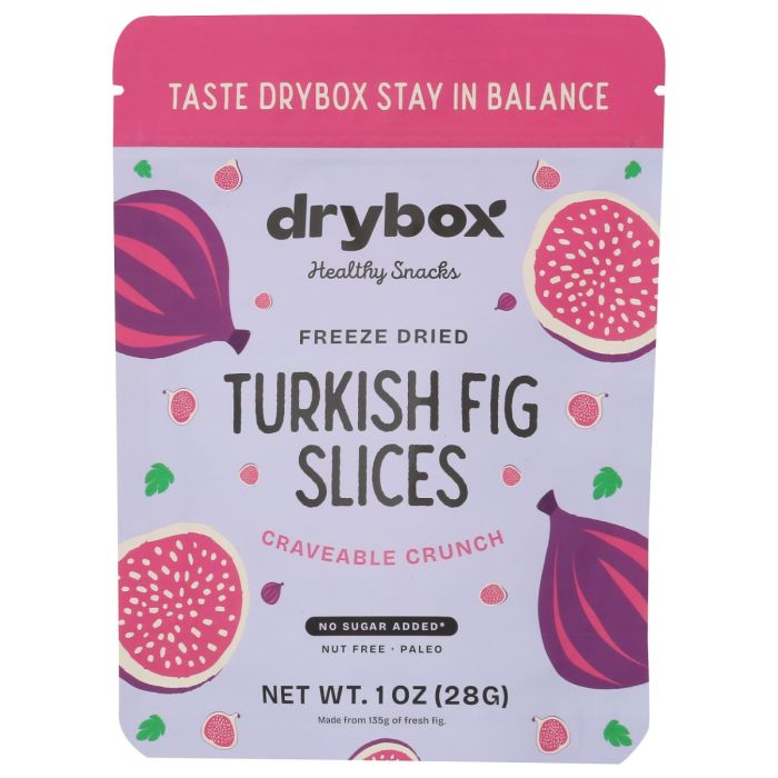 DRYBOX: Freeze Dried Turkish Fig Slices, 1 oz