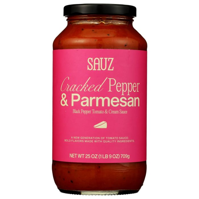 SAUZ: Cracked Pepper And Parmesan Sauce, 25 oz