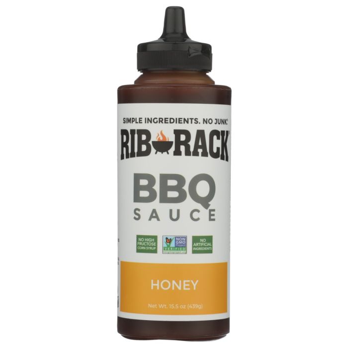 RIB RACK: Honey BBQ Sauce, 15.5 oz