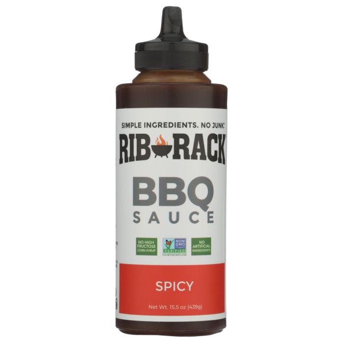 RIB RACK: Spicy BBQ Sauce, 15.5 oz