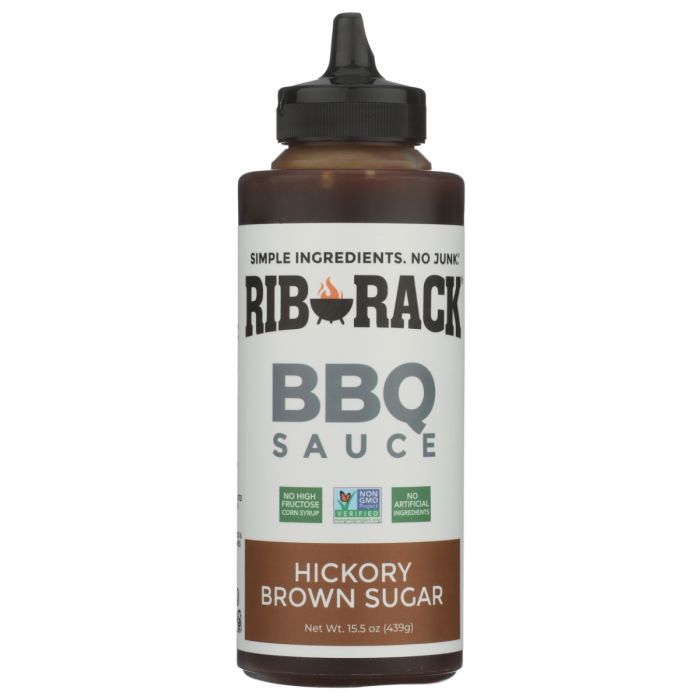 RIB RACK: Hickory Brown Sugar BBQ Sauce, 15.5 oz