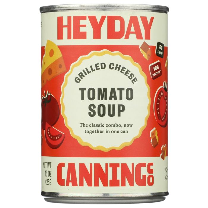 HEYDAY CANNING CO: Grilled Cheese Tomato Soup, 15 oz