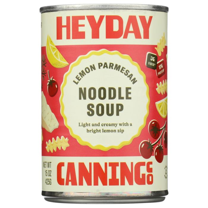 HEYDAY CANNING CO: Lemon Parmesan Noodle Soup, 15 oz
