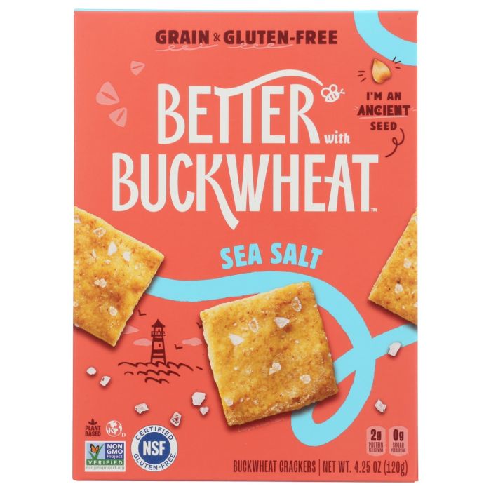 BETTER WITH BUCKWHEAT: Sea Salt Crackers, 4.25 oz