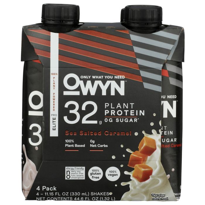 OWYN: Pro Elite Protein Shakes Sea Salted Caramel 4Pk, 44.6 fo
